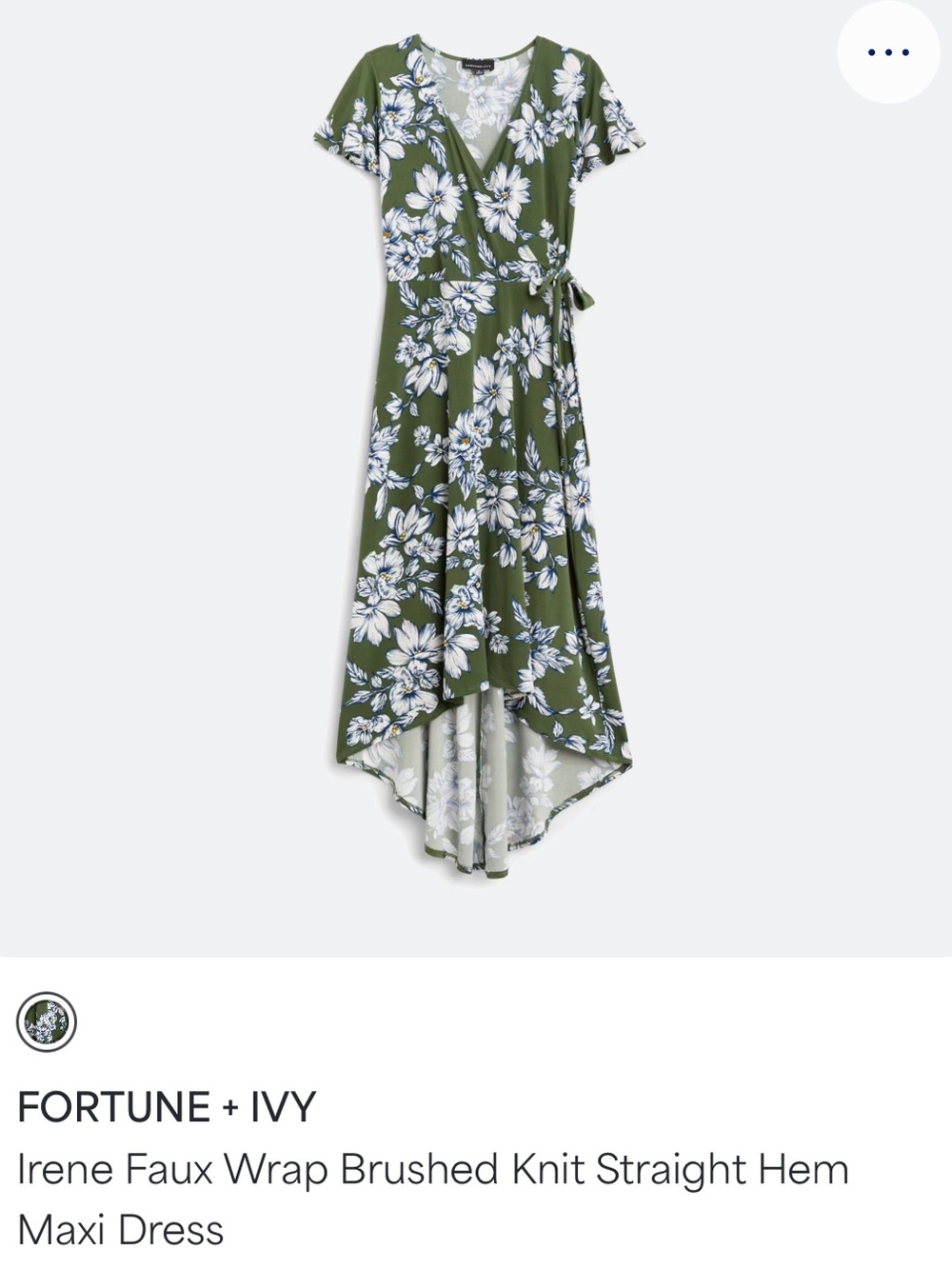 Fortune & Ivy Irene Faux Wrap Dress Medium